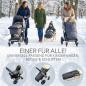 Preview: BAMBINIWELT Winterfußsack in Mumienform für Kinderwagen und Buggy, 110cm, Wolle, Design MELIERT